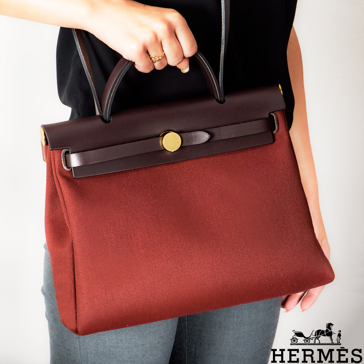 Hermès Herbag 31 Rouge H